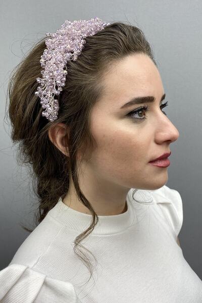 ESPEREST Pudră întunecată Pollux Crystal Stone Henna și coroană de mireasă