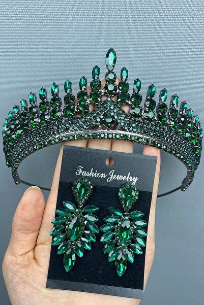 ESPEREST Set de coroană și cercei de henna de mireasă Anteras