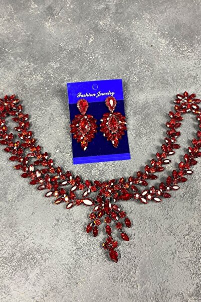 ESPEREST Set de accesorii și cercei pentru păr Henna pentru mireasă Red Sultan