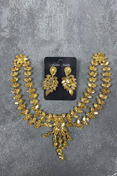 ESPEREST Set de cercei cu pietre pentru rochie de seară și accesorii de păr H...