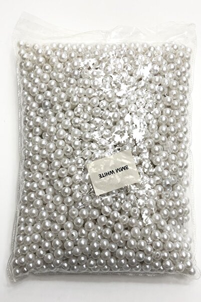 ESPEREST حبة لؤلؤ بلاستيكية بيضاء 8 ملم