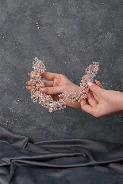 ESPEREST Прах Duru с мъниста сватбена диадема за коса и аксесоар за тюрбан