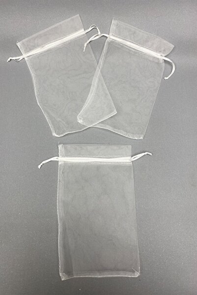 ESPEREST Hediyelik Boy Şeffaf Tül Kese 10 Adet (14*24cm)