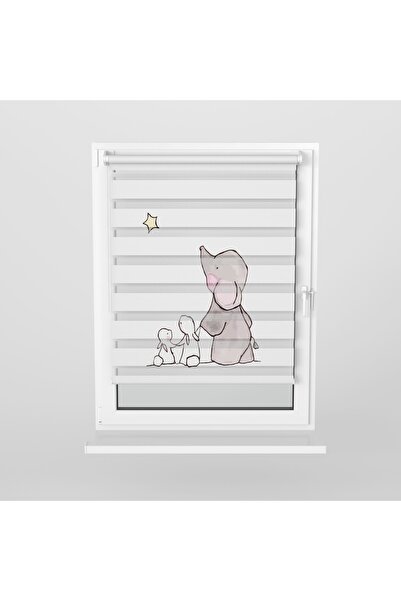 Turuncu Dizayn Bebek Odası Ve Çocuk Odası Için Beyaz, Gri Fil Ve Tavşanlar De...