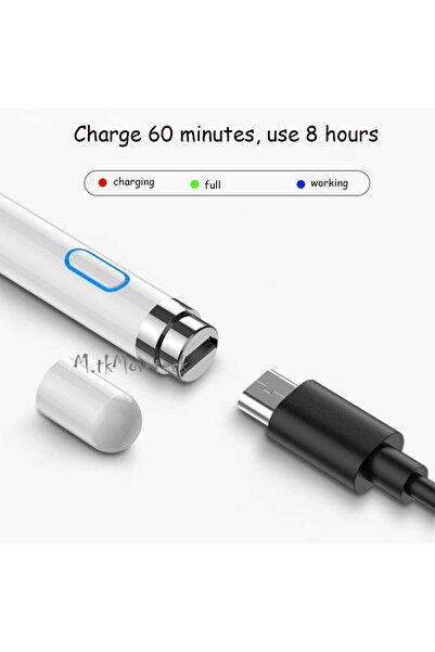m.tk moveteck Huawei Mate Pad Se - T10 Ve T10s T5 Uyumlu Kalem Android Pencil Dokunmatik Stylus Yazı Çizim Kalemi