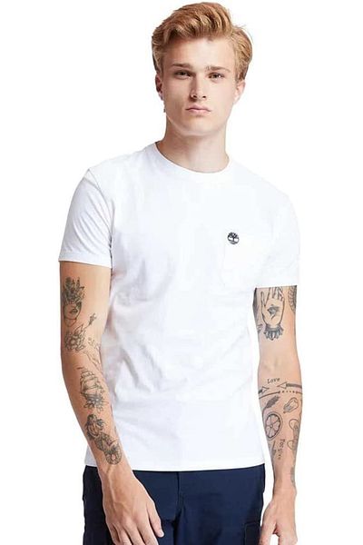 Timberland Μπλουζάκι με τσέπη στήθους Ss - Λευκό