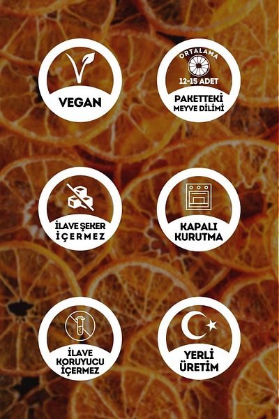 EGEYE DÖNÜŞ Mandarin Fruit Dried Chips - 50 Gr. (High Aroma and Protective Free)