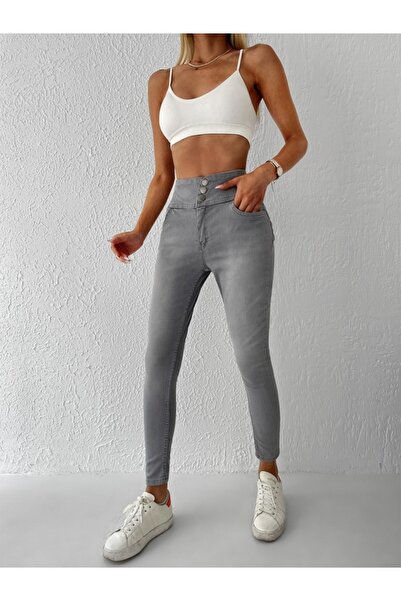 Viyamo High Waist Lycra DVR COSMETIC Jean Trousers - 90 Cm