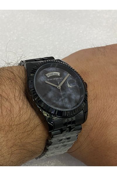 Navimarine Special Jet Black Model Men's Wristwatch 40 Mm