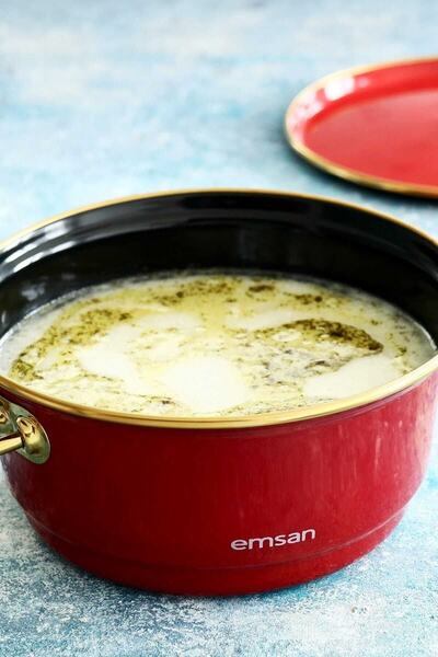 Emsan Troy Emaye 20 cm Kızartma Tenceresi Kırmızı