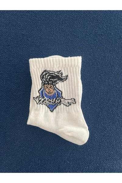 Touz Yasuo Unisex White College Socks