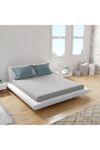 OTHELLO Cotton Flex Fitted Combed Cotton Bed Sheet 160x200 cm Gray