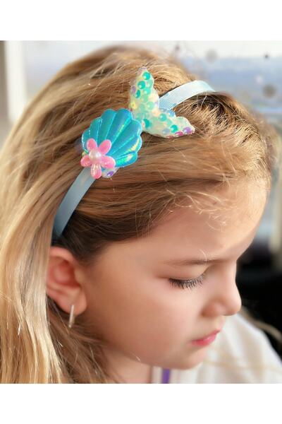 QUEEN AKSESUAR تريند مودا لامعة بيرليسسينت ترتر لامع حورية البحر شل بلح البحر...