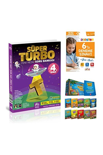 Model Eğitim Yayınları 4.sınıf Süper Turbo Tüm Dersler Soru Bankası + Key 4.sınıf 6 Lı Deneme Ve Fen Köyü 2 Hikayesi