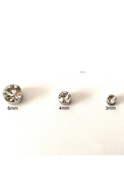 Market66 Yeşil 3mm Mıknatıslı Küpe Ince Zirkon Taşlı 1 Çift Burun Kulak Dudak Hızma Manyetik Çelik