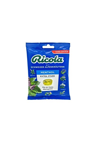 Nestle Ricola Bonbon, Mentol Ekstra Güçlü, Şekersiz, 75 Gr