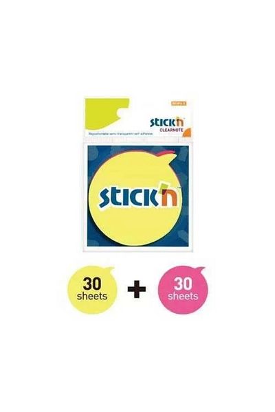 Gıpta Stick'n 76 X 76 Round Speech Balloon 2 Neon Colors 60 Sheets