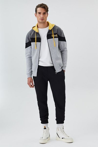 Lee Cooper Κανονικό μαύρο ανδρικό αθλητικό παντελόνι 231 Lcm 227001 Vıctors Black
