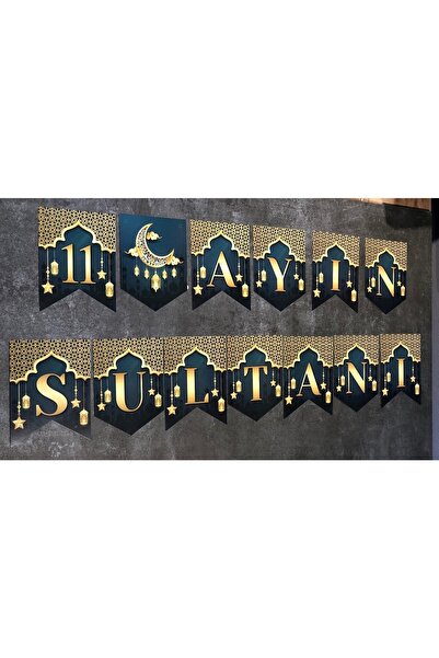 Masalsı Concept 11 Ayın Sultanı Yazılı Zikzak Banner Yazı Tavan Duvar Süsleri...