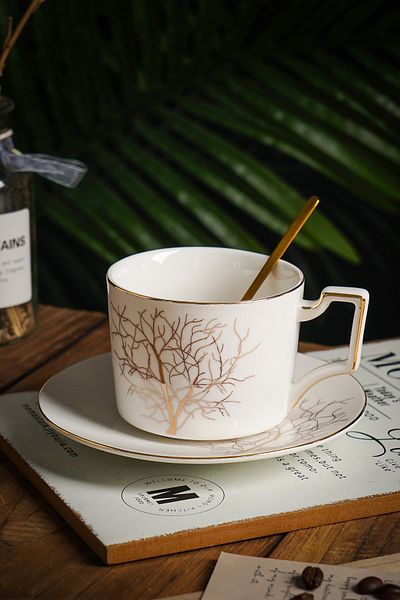 Vadi Autumn Single Person Tree of Life Patterned Tea Cup Set 240 Ml