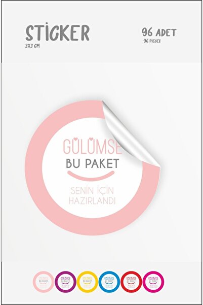 Hsn Smile This Package Is For You Etichetă Ambalare Etichetă 3x3 Cm 96 Bucăți