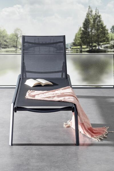 Vieno Home Garden Vegas Alüminyum File Bahçe Balkon Şezlong