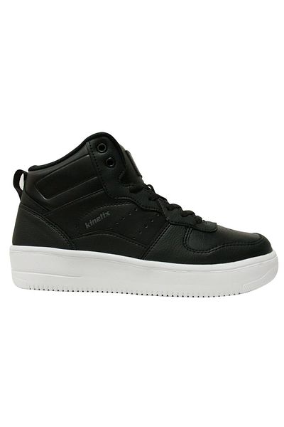 Kinetix Black and White Lace-Up High-Rise Basket Sneakers Sports Shoes