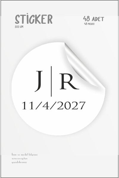 Hsn Zaručnička svadba Henna svadba Naljepnica ukrasa 48 komada 3 cm