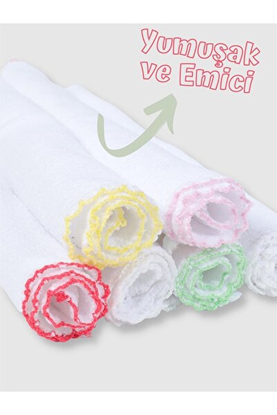 YHH Kids طبقة مزدوجة من 6 مناديل مبللة لفم الأطفال، قماش منشفة ماص، 100% قطن