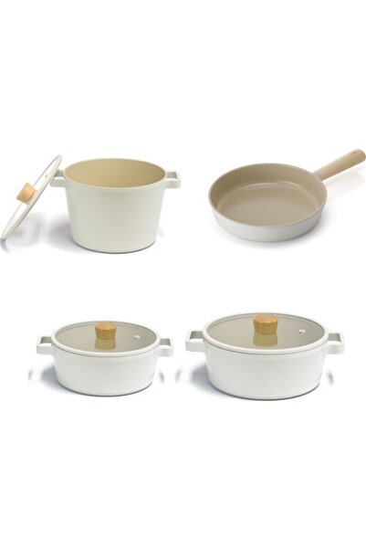 NEOFLAM Fika Aluminum Cast Pot Set with Glass Lid D-neofs7