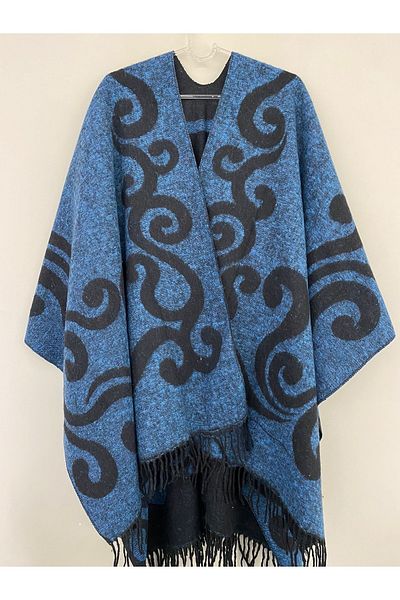FORUM Double Sided Poncho Shoulder Shawl 130 X 85 Cm
