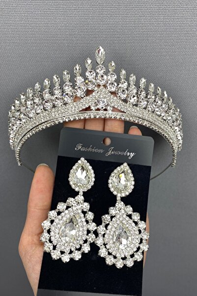 ESPEREST Coroana și cercei de henna de mireasă Anteras