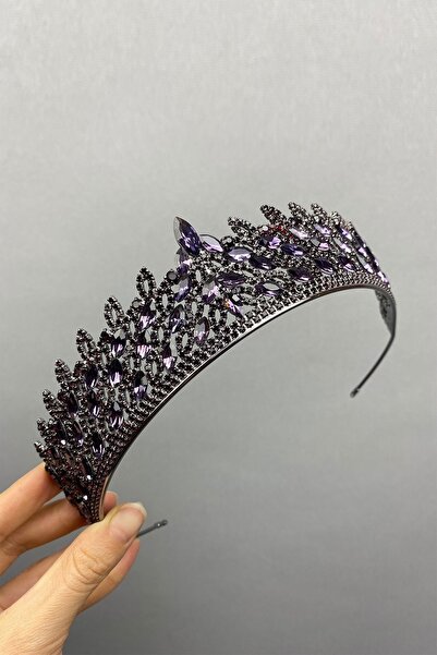 ESPEREST Coroana de mireasă cu henna cu pietre prețioase violet Mia