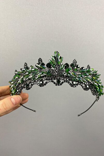 ESPEREST Coroana de mireasa Henna cu margele cu cristale Lena verde