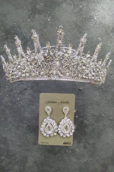 ESPEREST Σκουλαρίκια Leonis Model Bridal Crown και Shuttles με πέτρες