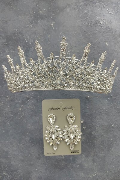 ESPEREST Στεφάνι Νύφης Leonis Model και Σκουλαρίκια με Σταγόνες