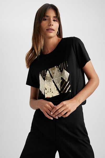 DeFacto Regular Fit Crew Neck Short Sleeve T-Shirt