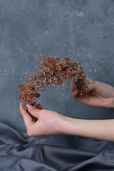 ESPEREST Αξεσουάρ μαλλιών με χρώμα τριαντάφυλλου Azra με χάντρες με μαργαριτά...