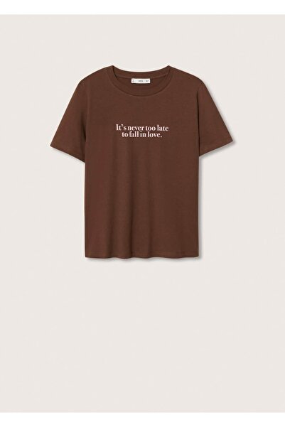 MANGO Woman Γραπτό T-Shirt