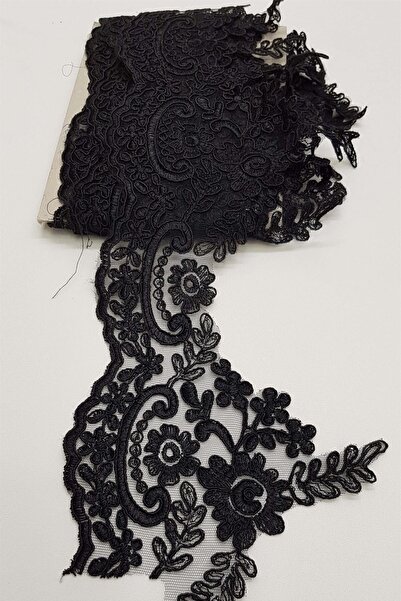 ESPEREST Black French Guipure Edge Lace