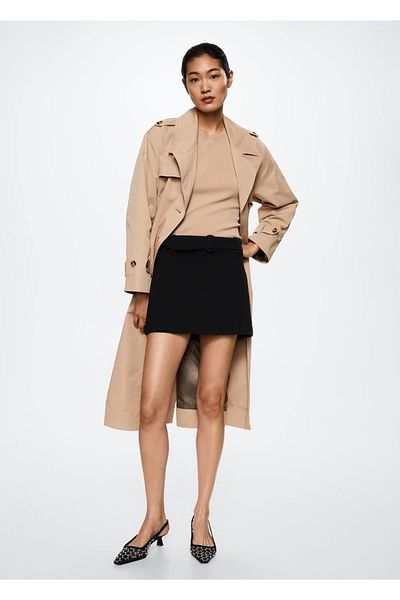 MANGO Woman Belted Mini Skirt