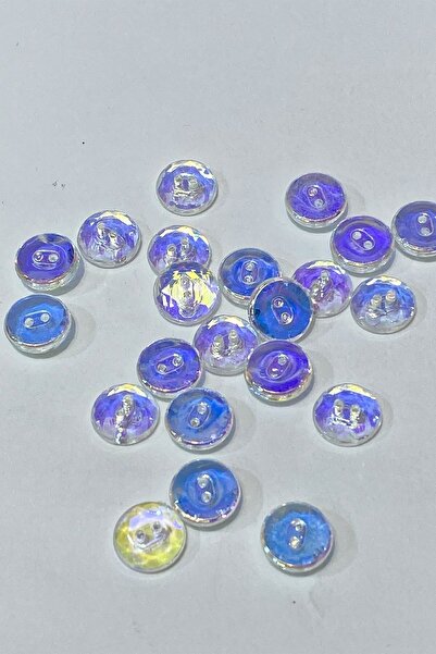 ESPEREST جانجانلي زر بلاستيك دائري صغير مثقوب 10 قطع