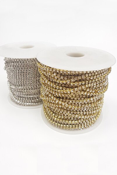 ESPEREST Kristal Sık Taşlı,metal Yuvalı Şerit