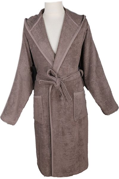 Ecocotton Halat de baie maro Ecosoft pentru bărbați L