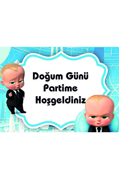 Sincap Design Patron Bebek Temalı Konseptli 70x100 Cm Doğum Günü Afişi