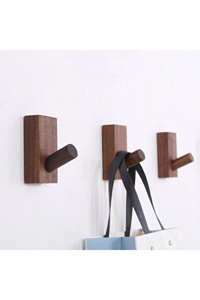 Vegüba Modern Dekoratif Ahşap Askılık 4' Lü
