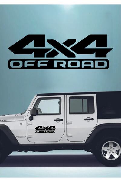 MegaSticker ملصق سيارة للطرق الوعرة 4x4، ملصق دراجة نارية، ملصق خوذة 55x19 سم