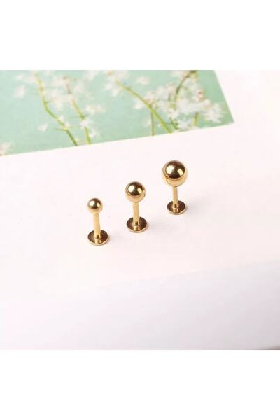 Bylin %100 Cerrahi Çelik Labret Pıercıng Set - 3 Adet
