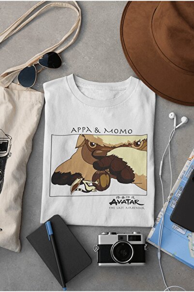 rebelberi Avatar The Last Airbender Appa și Momo Tricou oversize unisex Tricou