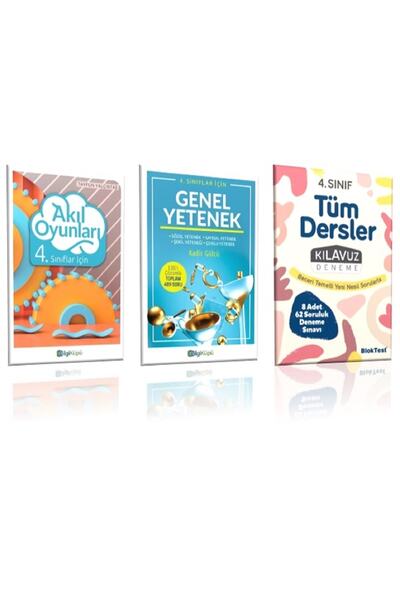 Tudem Yayınları 4. Akıl Oyunları / Genel Yetenek Kılavuz Deneme (3 KİTAP SET)